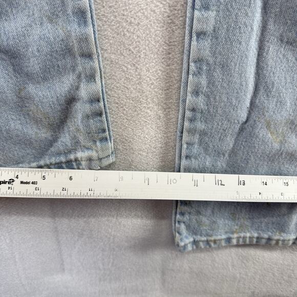 Vintage Wrangler Fits 30x33 Blue Light Wash Cowboy Rancher Straight Western Y2K - Picture 7 of 13